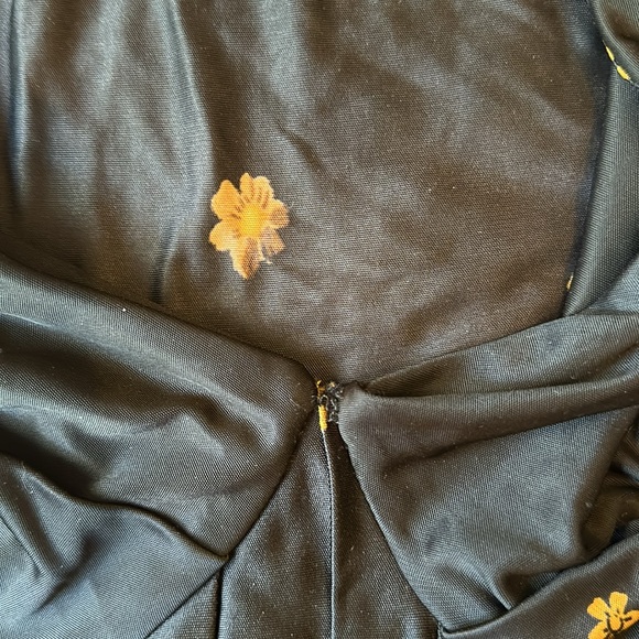 Mango Black and Flower Print Dress - Picture 3 of 4